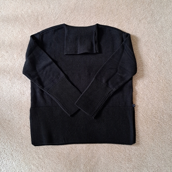 ❤️Gap Turtleneck Sweater Women's Small Black Split Hem Chunky Knit Ribbed … - Picture 15 of 15